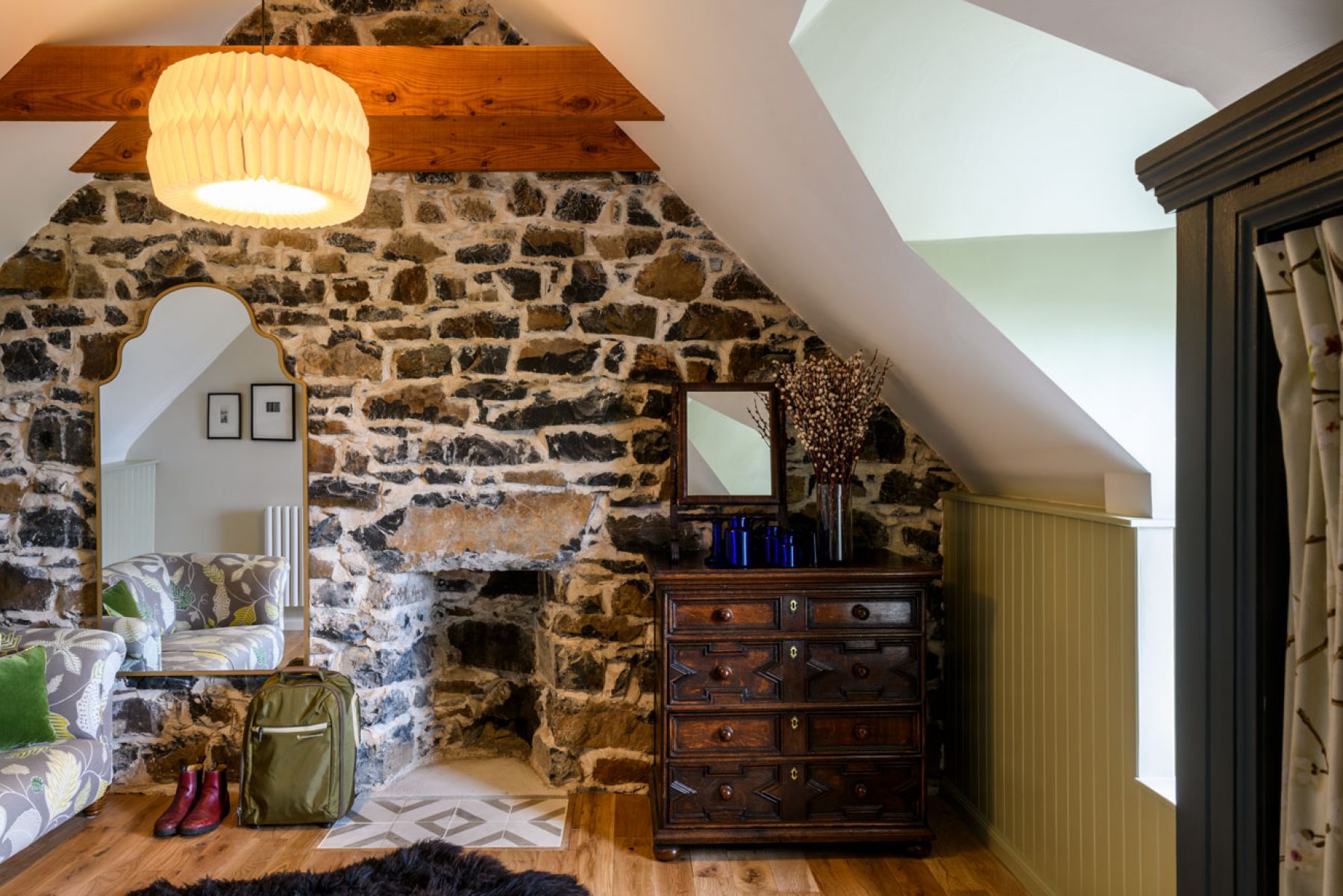 Croft House cottage. Upstairs a large, separate dressing room with custom-made wardrobes.