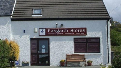 Fasgadh Stores is a well stocked local shop in the heart of Dunvegan. Easy to find on the main street.